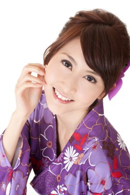 Smiling Japaneses woman clipart