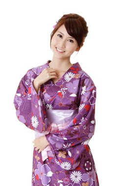 Happy smiling Japanese beauty clipart