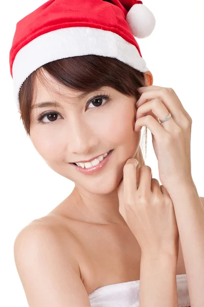 Asiatische Weihnachtsdame — Stockfoto