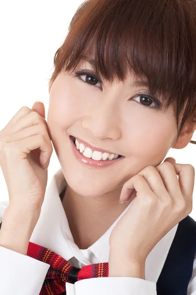 Aranyos ázsiai diák lány — Stock Fotó
