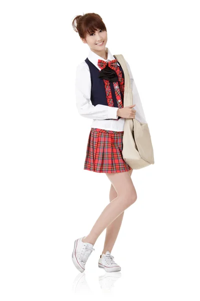 Aranyos iskolás diák lány — Stock Fotó