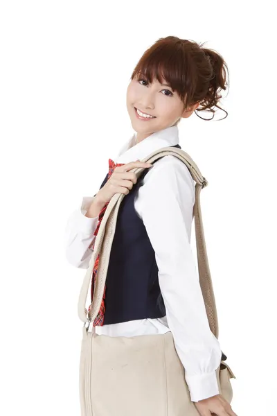 Aziatische school student meisje — Stockfoto