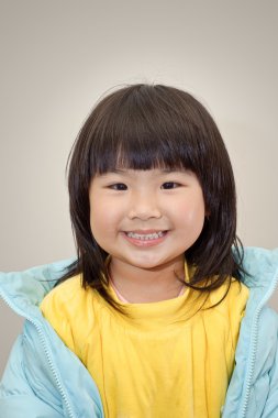 Cheerful Japanese girl clipart
