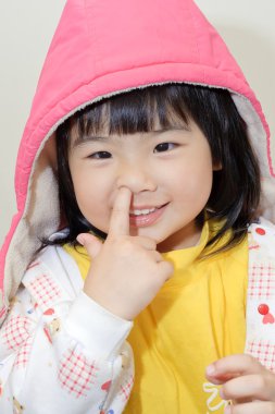 Adorable Asian girl clipart