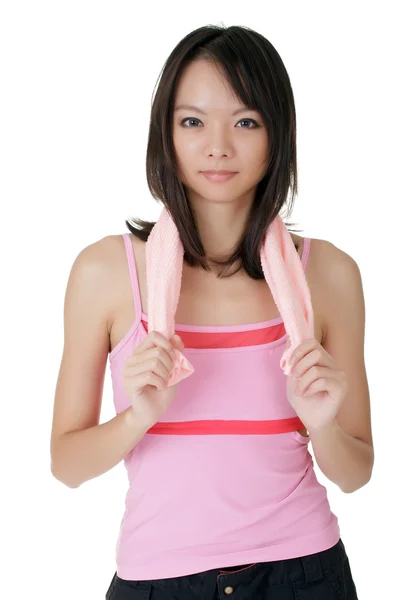 Attraktiv sport kinesisk flicka — Stockfoto