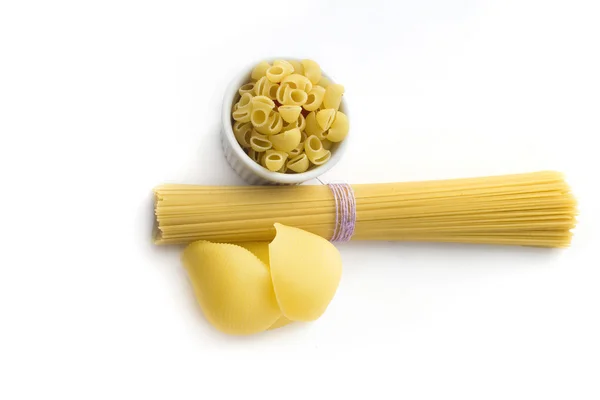 Pasta Collection Isolated White Background — Stock Photo, Image