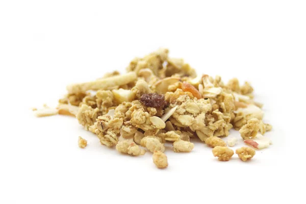 Breakfast Concept Muesli Cereals Isolated White Background — Stock Photo, Image