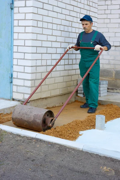 Preparação para uma pavimentação — Fotografia de Stock