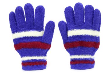 Colored knitted gloves clipart