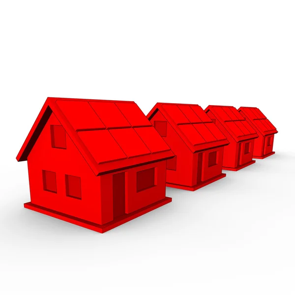 Red houses — Stock Photo, Image