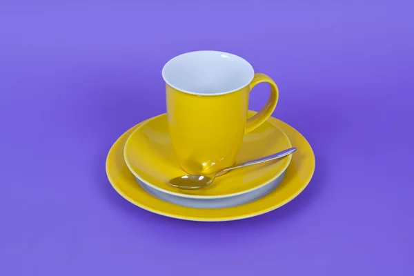 Gele koffiekop — Stockfoto
