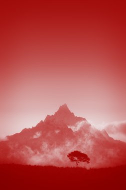 Red landscape clipart