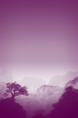 Purple landscape clipart