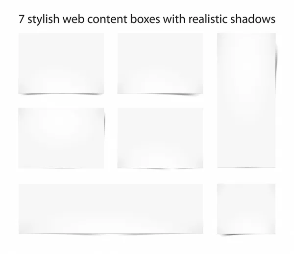 Cajas de contenido web — Foto de Stock