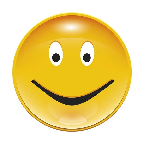 Szép Sárga Smiley Gomb Képe — Stock Fotó