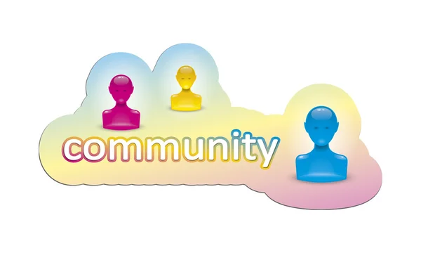 Image Colorful Community Sign — Stock Photo, Image