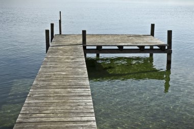 starnberg Gölü Bavyera Almanya iskeleye