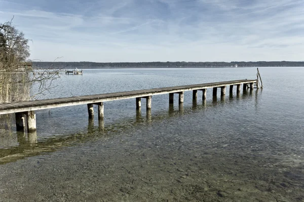 Μια Παλιά Προβλήτα Στη Λίμνη Starnberg Στη Γερμανία — Φωτογραφία Αρχείου