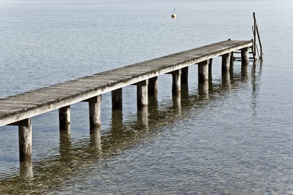 Starnberg Gölü Bavyera Almanya iskeleye — Stok fotoğraf