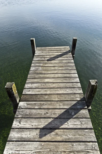 Starnberg Gölü Almanya Eski Bir Iskeleye — Stok fotoğraf