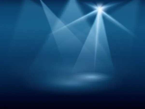 Ein Blaues Hintergrundbild Der Bühnenbeleuchtung — Stockfoto
