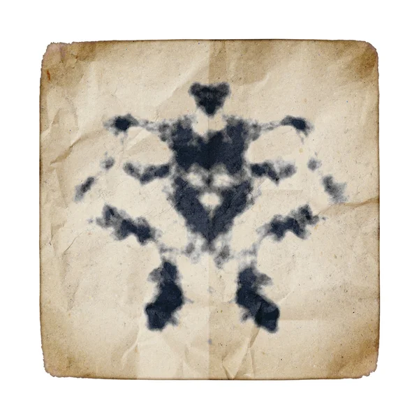 Papel viejo con gráfico de Rorschach —  Fotos de Stock