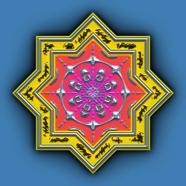 Estrela de Mandala — Fotografia de Stock