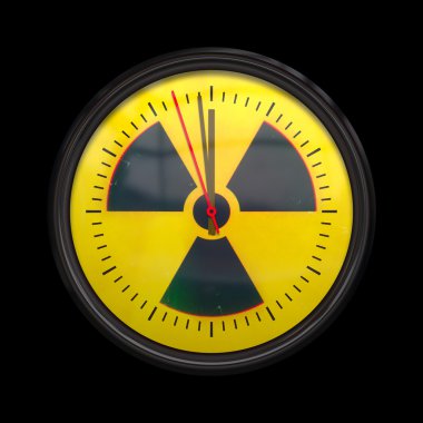 Radioactive clock clipart