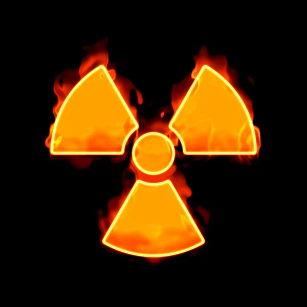 Radyoaktif yangın — Stockfoto
