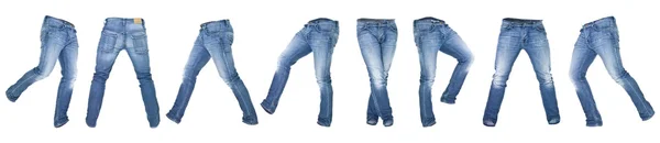 Collage of blue jeans — Stock Photo, Image