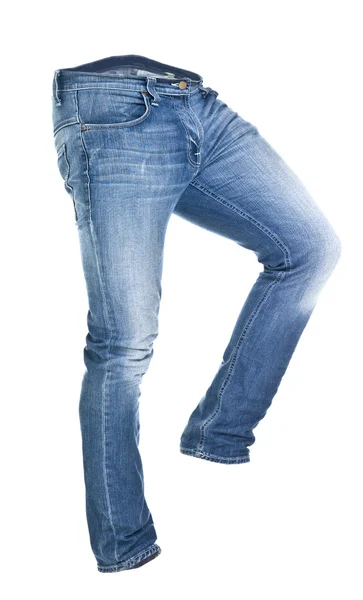 Versleten blue jeans geïsoleerd — Stockfoto