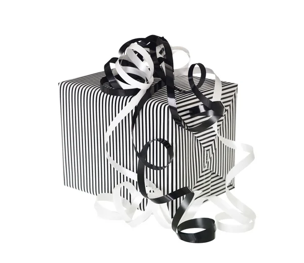 Black and white present — Stock Photo, Image