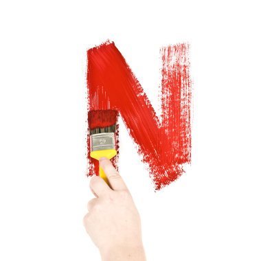 Painting Letter N clipart