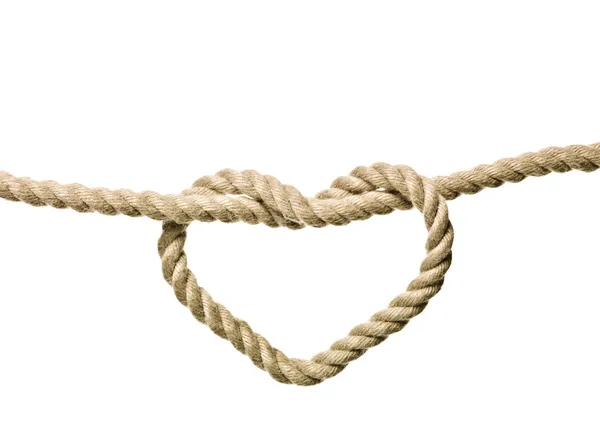 Węzeł w kształcie serca — Zdjęcie stockowe