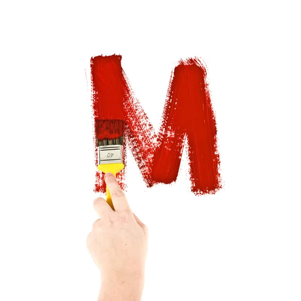 Painting Letter M — Stock Photo, Image