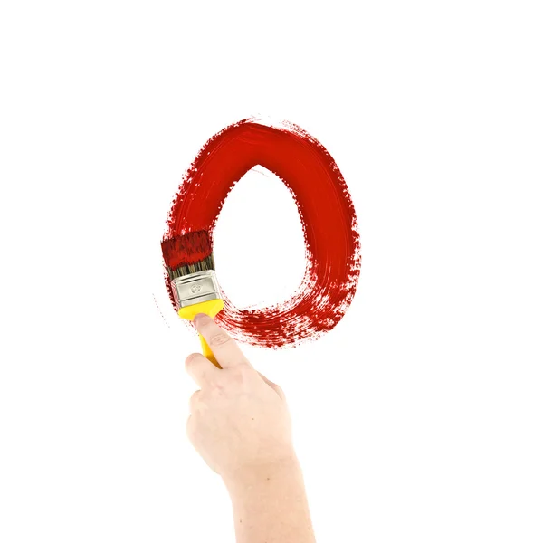 Painting Letter O — Stock Photo, Image