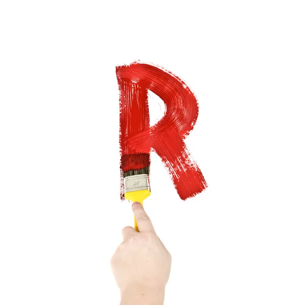 Живопись буква R — стоковое фото