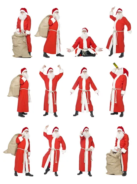 Collage aus Weihnachtsmann — Stockfoto