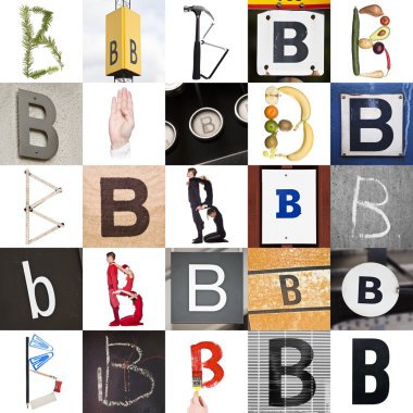 Collage of Letter B clipart