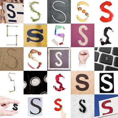 Collage of Letter S clipart