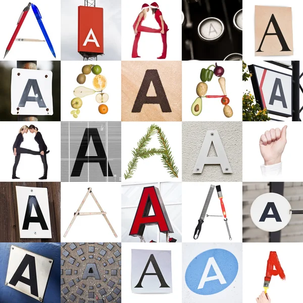 Collage of Letter A — Stock Photo, Image