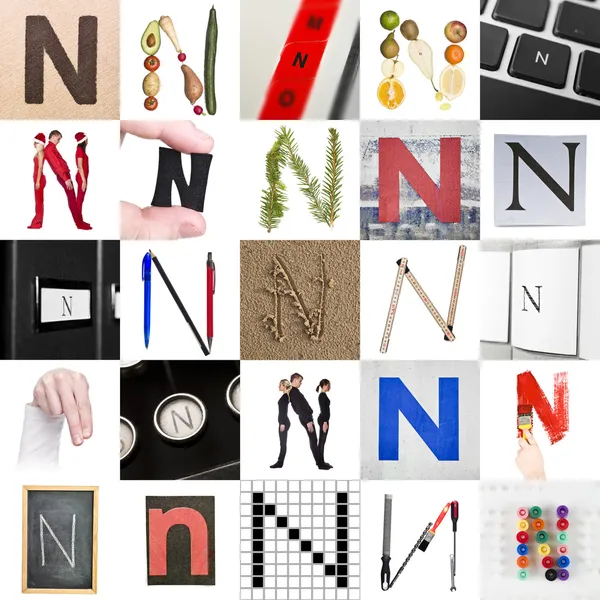 Collage Images Letter — Stock Photo, Image