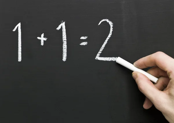 Bir kara tahta üzerinde matematik — Stok fotoğraf