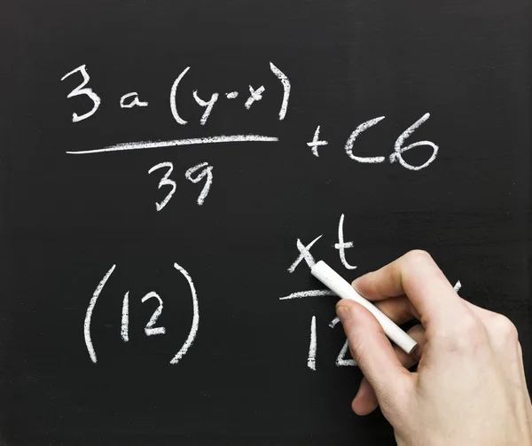 Close Mathematics Blackboard — Stock Photo, Image