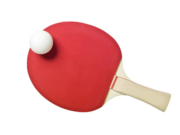 Racchetta Ping Pong Isolata Fondo Bianco — Foto Stock