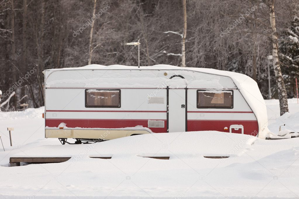 Mobile Home at winter