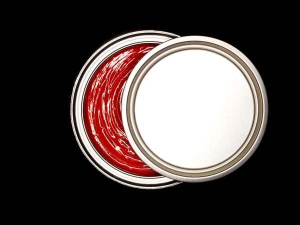 Red Paint can from above — Stock Photo, Image