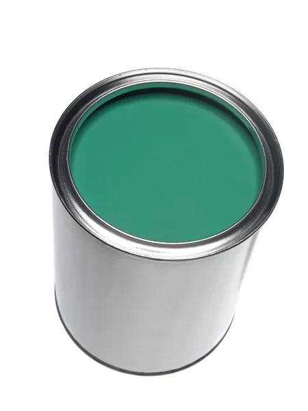 Lata de pintura verde — Foto de Stock