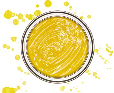 Yellow Paint can clipart