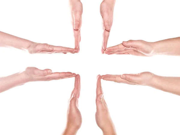Vorming van menselijke handen — Stockfoto